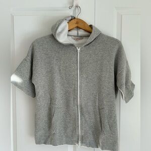 Belford short sleeve full zip sweater cardigan hoodie organic cotton